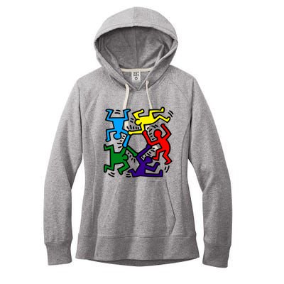 Colorful Keith Music Dancing Fans Women's Fleece Hoodie