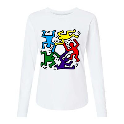 Colorful Keith Music Dancing Fans Womens Cotton Relaxed Long Sleeve T-Shirt