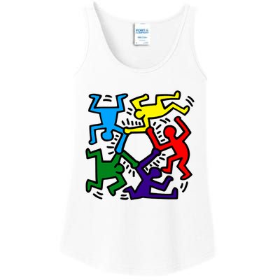 Colorful Keith Music Dancing Fans Ladies Essential Tank