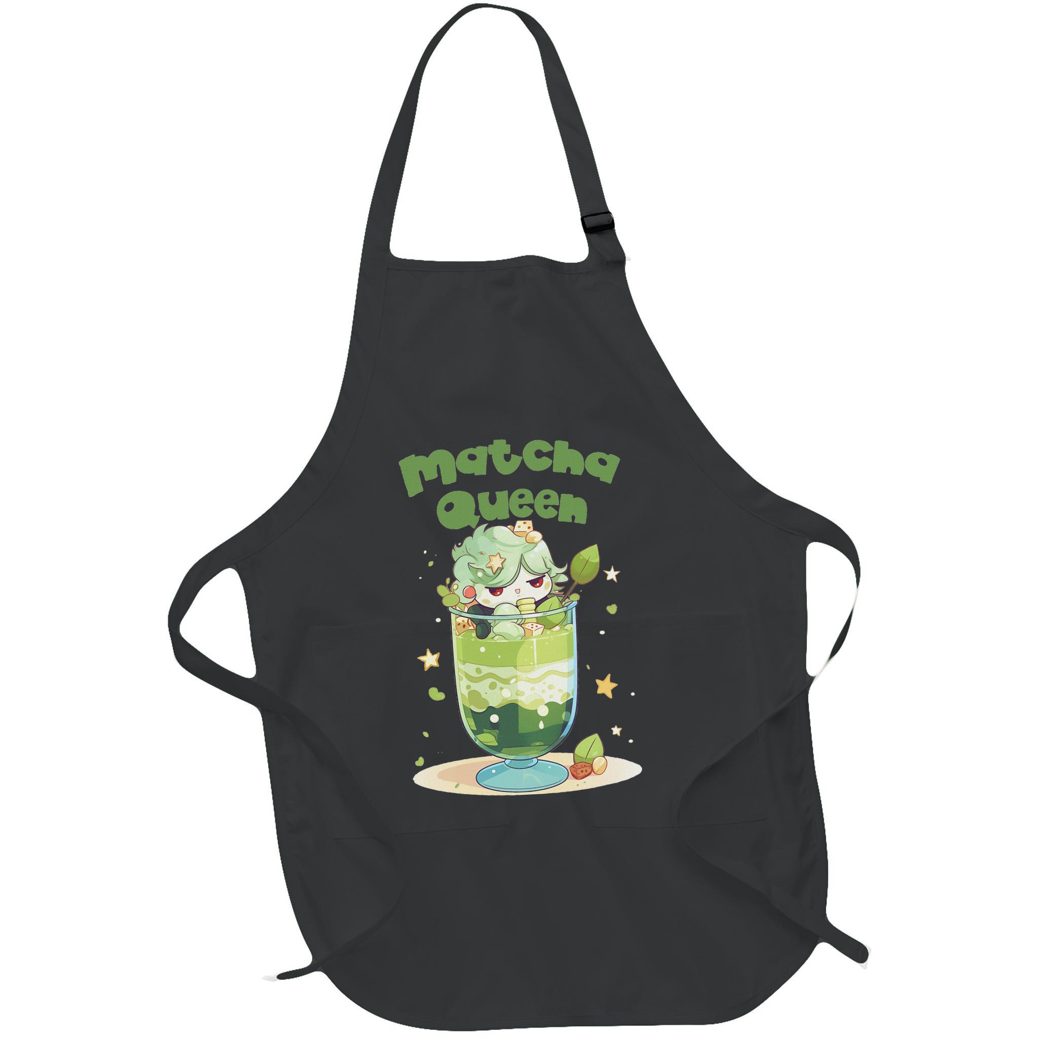 Cute Kawaii Matcha Latte Parfait Green Tea Ice Cream Apron