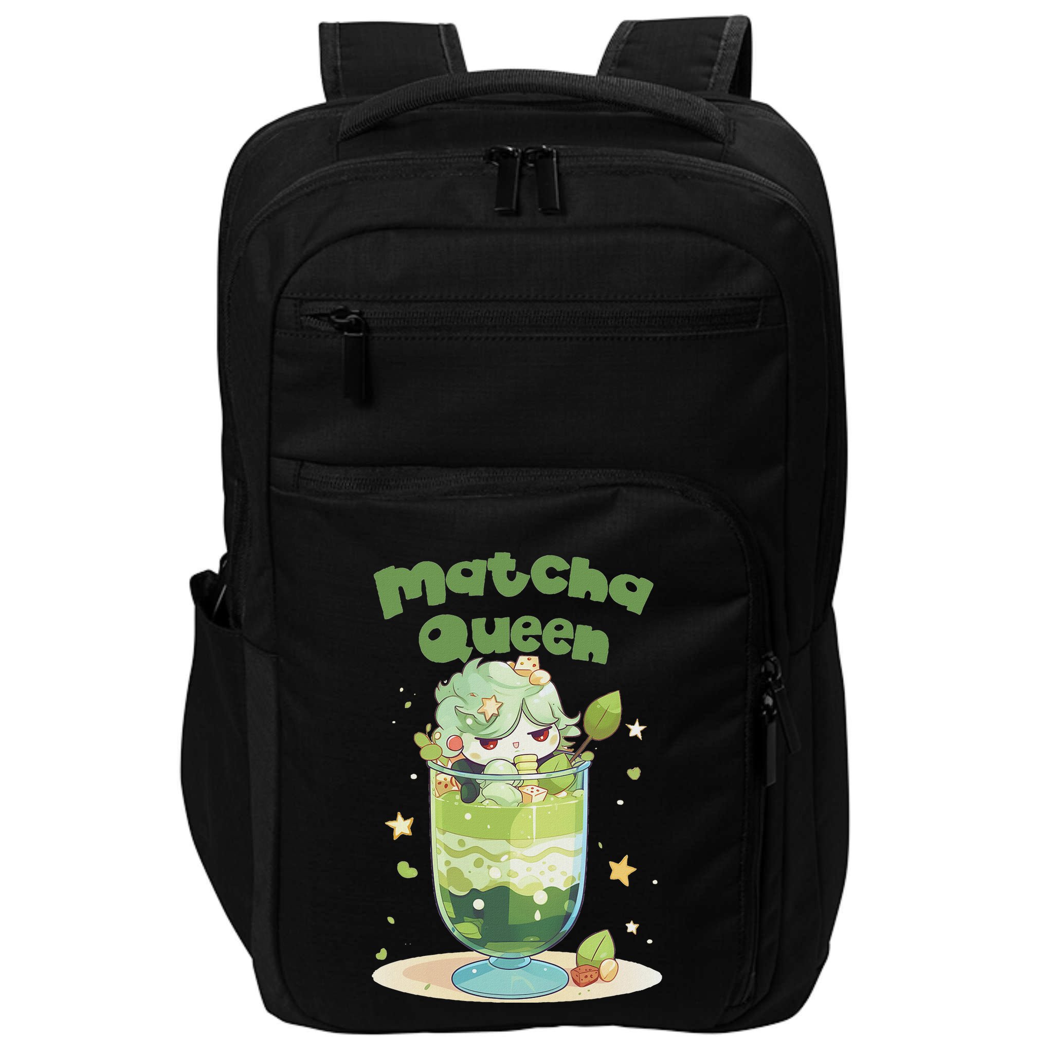 Cute Kawaii Matcha Latte Parfait Green Tea Ice Cream Impact Tech Backpack