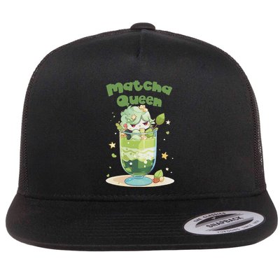Cute Kawaii Matcha Latte Parfait Green Tea Ice Cream Flatbill Hat