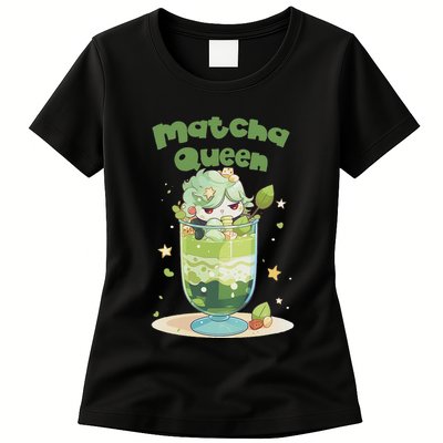 Cute Kawaii Matcha Latte Parfait Green Tea Ice Cream Womens T-Shirt