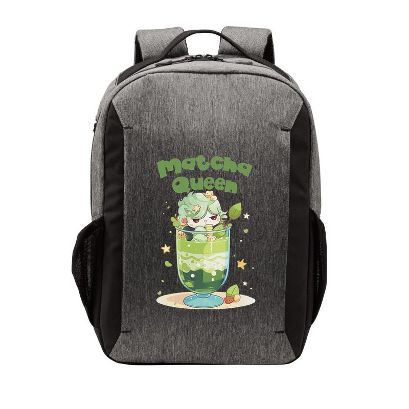 Cute Kawaii Matcha Latte Parfait Green Tea Ice Cream Vector Backpack