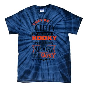 Creepy Kooky Mysterious Spooky Ooky Family Halloween Costume Tie-Dye T-Shirt