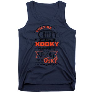 Creepy Kooky Mysterious Spooky Ooky Family Halloween Costume Tank Top