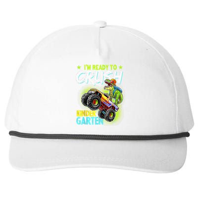 Crush Kindergarten Monster Truck T Rex Dino Back To School Snapback Five-Panel Rope Hat