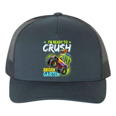 Crush Kindergarten Monster Truck T Rex Dino Back To School Yupoong Adult 5-Panel Trucker Hat