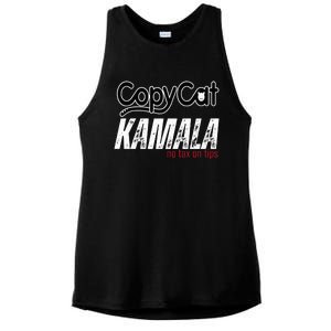 Copycat Kamala No Tax On Tips Ladies PosiCharge Tri-Blend Wicking Tank