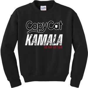 Copycat Kamala No Tax On Tips Kids Sweatshirt