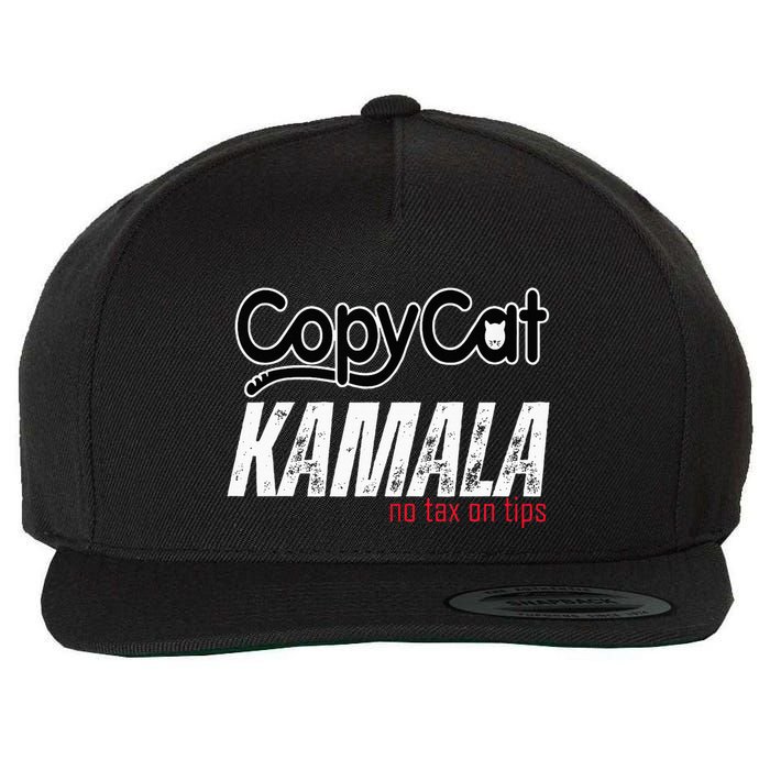 Copycat Kamala No Tax On Tips Wool Snapback Cap