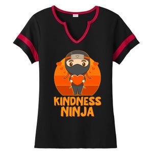 Cute Kindness Ninja Wear Orange Day Be Kind Ladies Halftime Notch Neck Tee