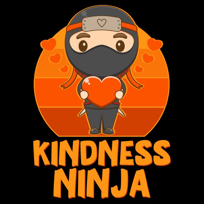Cute Kindness Ninja Wear Orange Day Be Kind 16 in Basic Backpack