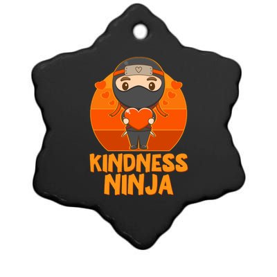 Cute Kindness Ninja Wear Orange Day Be Kind Ceramic Star Ornament