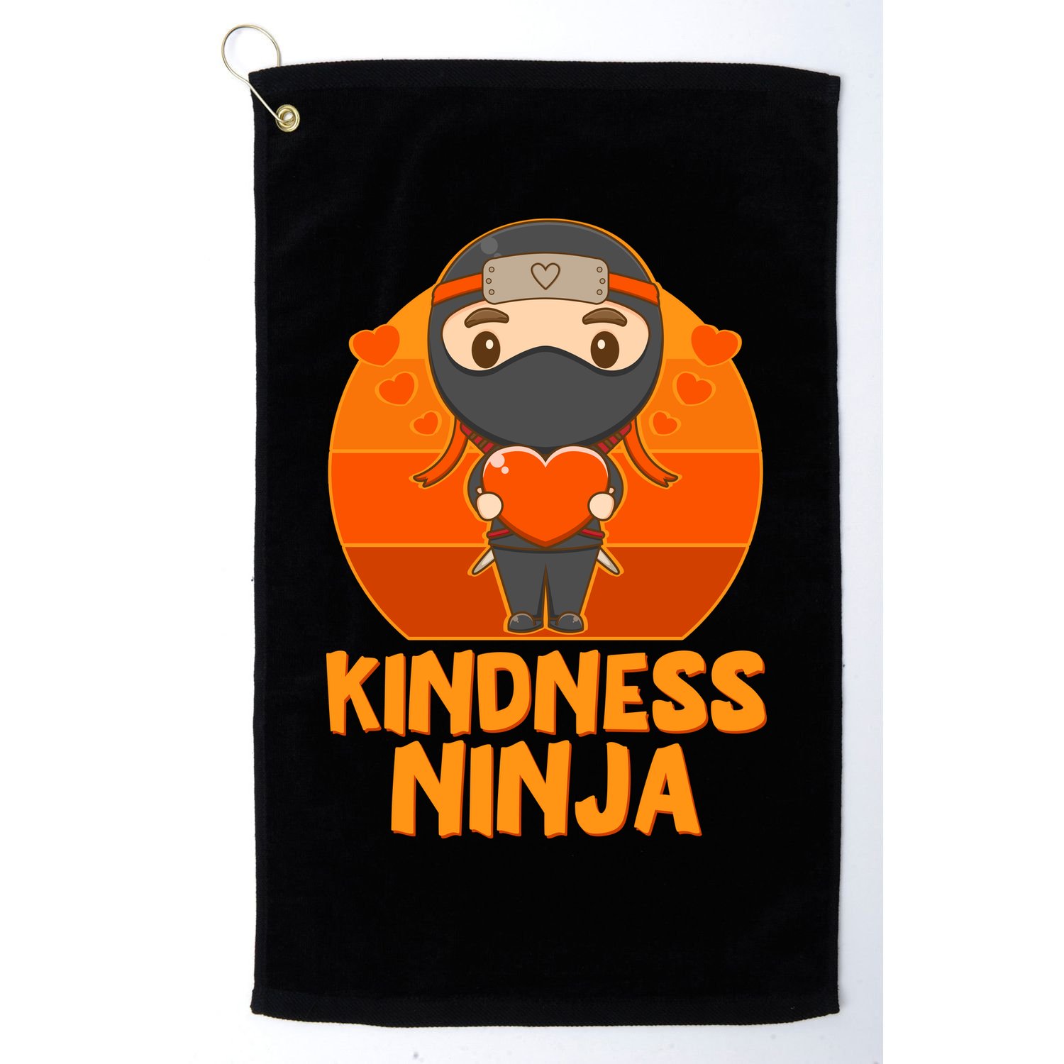Cute Kindness Ninja Wear Orange Day Be Kind Golf Towel