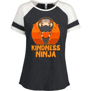 Cute Kindness Ninja Wear Orange Day Be Kind Enza Ladies Jersey Colorblock Tee