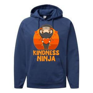 Cute Kindness Ninja Wear Orange Day Be Kind Performance Fleece Hoodie