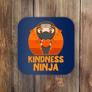 Cute Kindness Ninja Wear Orange Day Be Kind Coaster