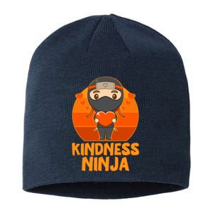 Cute Kindness Ninja Wear Orange Day Be Kind Sustainable Beanie