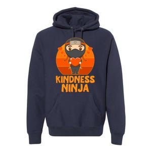 Cute Kindness Ninja Wear Orange Day Be Kind Premium Hoodie