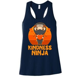 Cute Kindness Ninja Wear Orange Day Be Kind Women's Racerback Tank