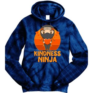 Cute Kindness Ninja Wear Orange Day Be Kind Tie Dye Hoodie