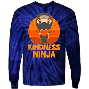 Cute Kindness Ninja Wear Orange Day Be Kind Tie-Dye Long Sleeve Shirt