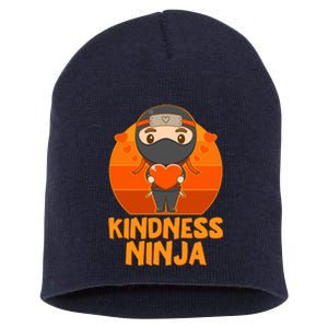 Cute Kindness Ninja Wear Orange Day Be Kind Short Acrylic Beanie