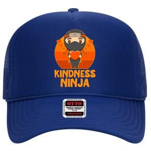 Cute Kindness Ninja Wear Orange Day Be Kind High Crown Mesh Back Trucker Hat