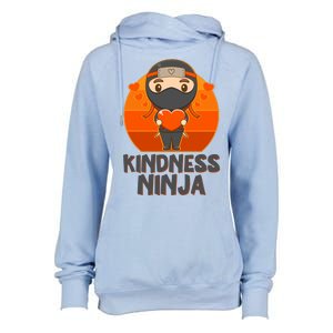 Cute Kindness Ninja Wear Orange Day Be Kind Womens Funnel Neck Pullover Hood