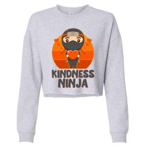 Cute Kindness Ninja Wear Orange Day Be Kind Cropped Pullover Crew