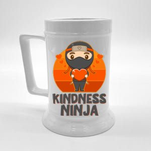 Cute Kindness Ninja Wear Orange Day Be Kind Beer Stein