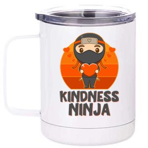 Cute Kindness Ninja Wear Orange Day Be Kind 12 oz Stainless Steel Tumbler Cup