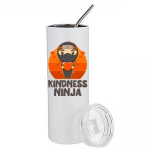 Cute Kindness Ninja Wear Orange Day Be Kind Stainless Steel Tumbler