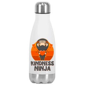 Cute Kindness Ninja Wear Orange Day Be Kind Stainless Steel Insulated Water Bottle