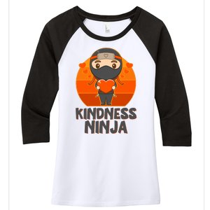 Cute Kindness Ninja Wear Orange Day Be Kind Women's Tri-Blend 3/4-Sleeve Raglan Shirt