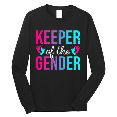 Cute Keeper of the Gender Baby Shower Gender Reveal Party Long Sleeve Shirt