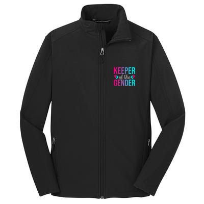 Cute Keeper of the Gender Baby Shower Gender Reveal Party Core Soft Shell Jacket