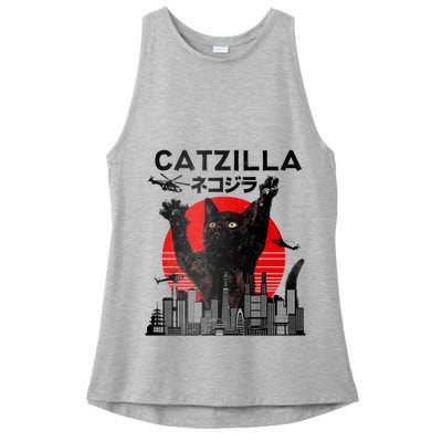 Catzilla King Of Pawster Ladies PosiCharge Tri-Blend Wicking Tank