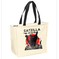 Catzilla King Of Pawster Zip Tote Bag