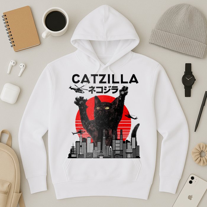 Catzilla King Of Pawster Hoodie
