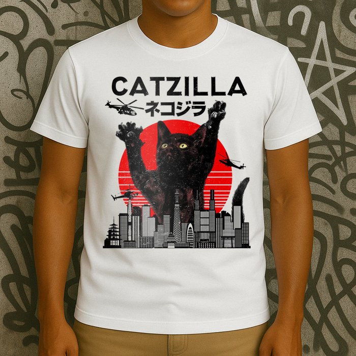 Catzilla King Of Pawster T-Shirt