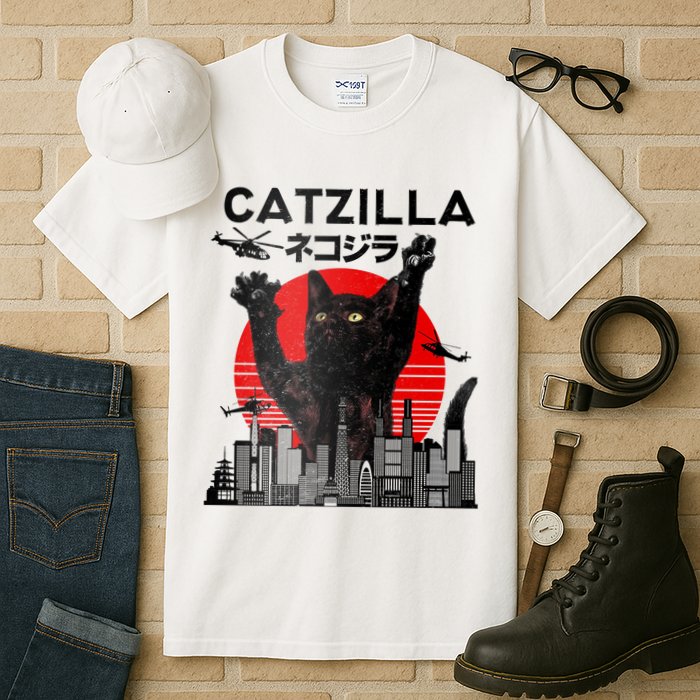 Catzilla King Of Pawster Tall T-Shirt