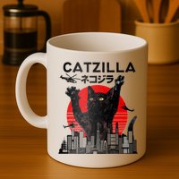Catzilla King Of Pawster Mug