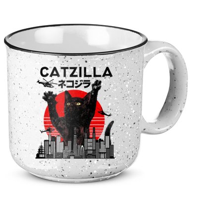 Catzilla King Of Pawster 15oz Campfire Ceramic Mug