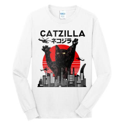 Catzilla King Of Pawster Tall Long Sleeve T-Shirt