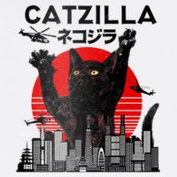 Catzilla King Of Pawster Magnet