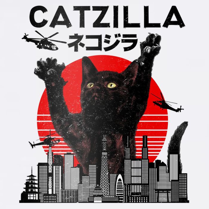Catzilla King Of Pawster Magnet