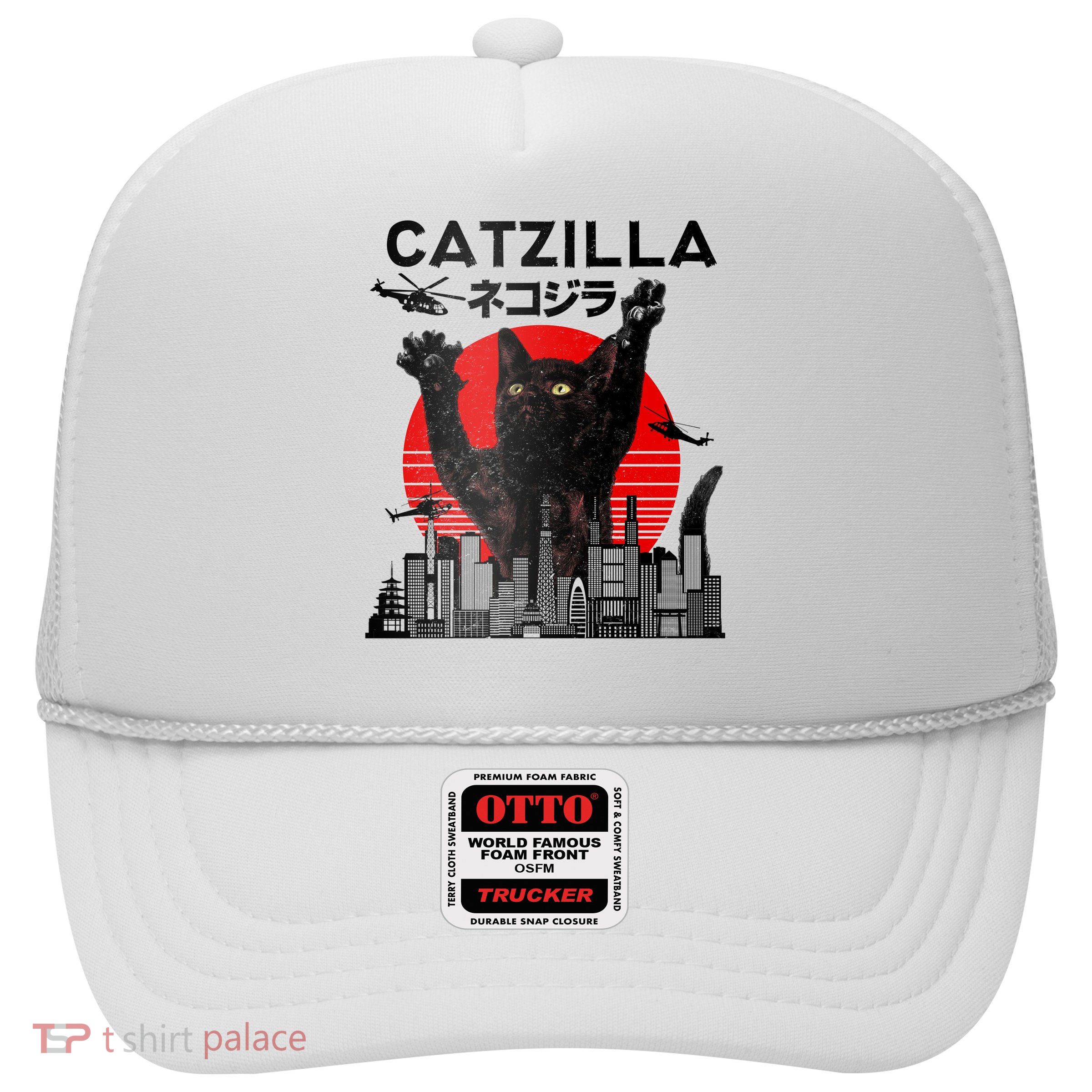 Catzilla King Of Pawster Trucker Hat