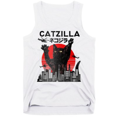 Catzilla King Of Pawster Tank Top
